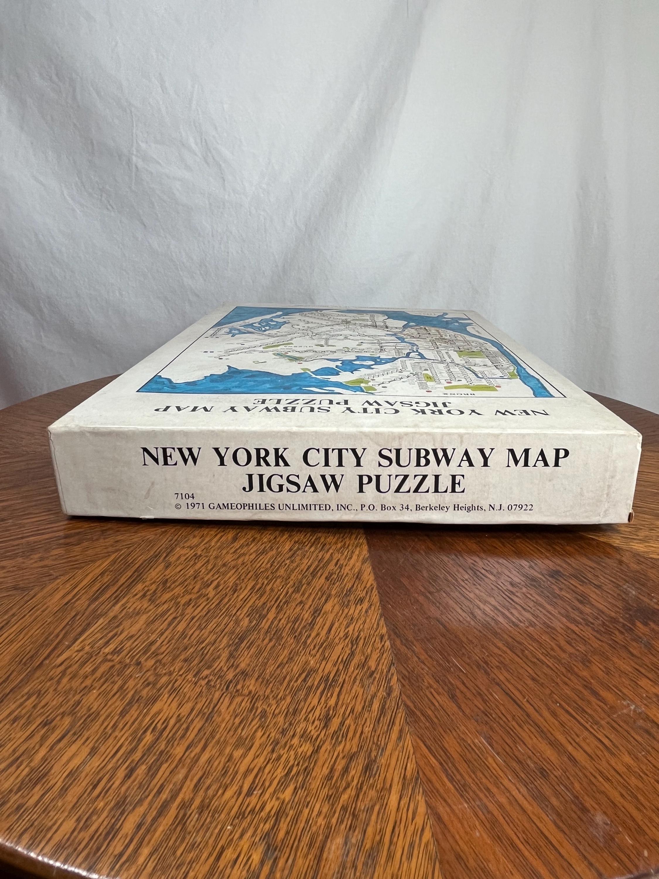 1971 New York City Subway Map Jigsaw Puzzle – 500 Piece Transit Wall ...