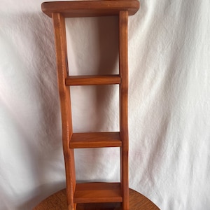 Mid Century Modern Wood Wall Shelf: Handmade Boho Display Rack