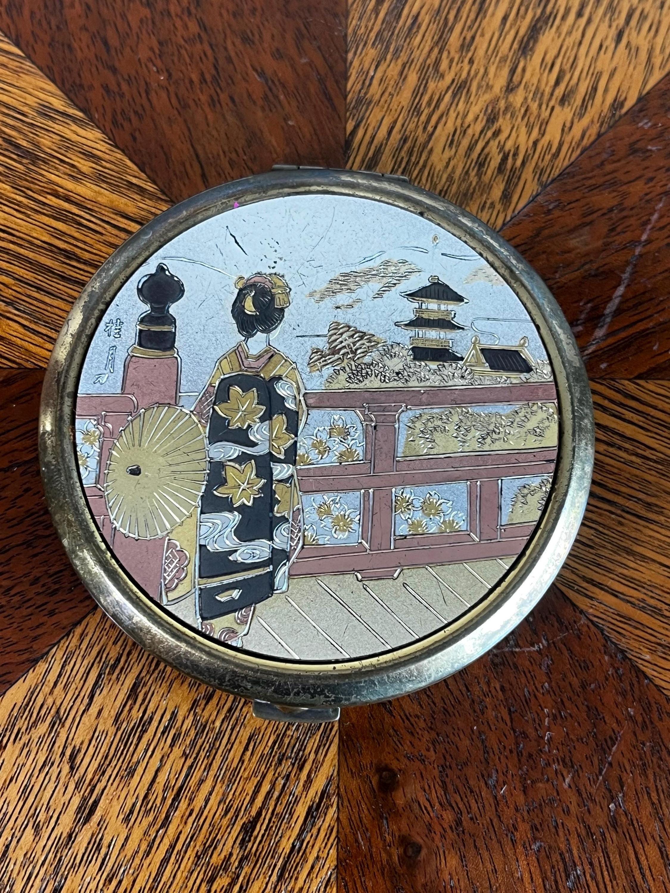 Vintage Japanese Pocket Mirror - Etsy
