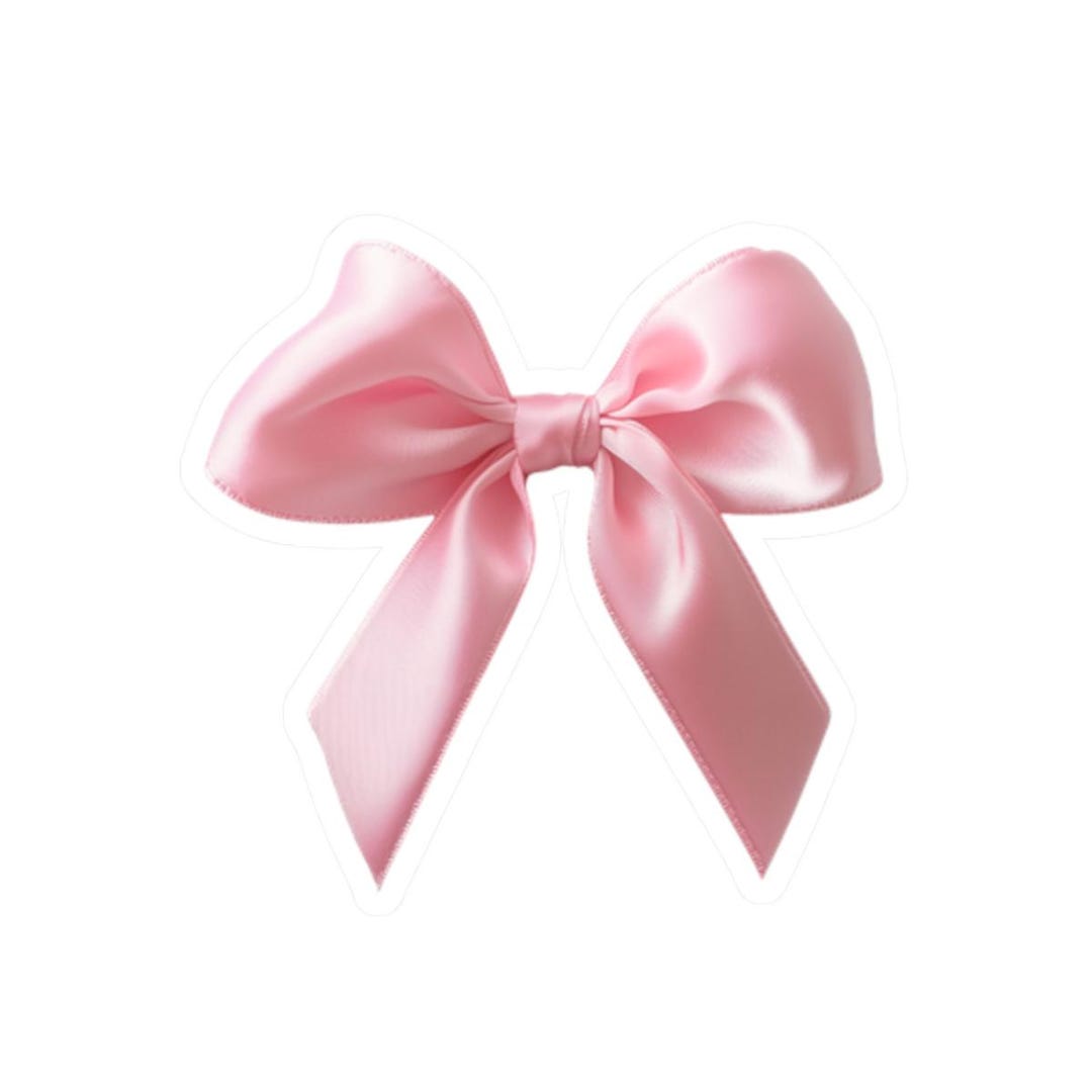 Charming Pink Bow Kiss-cut Stickers - Cute Laptop Decor, Gift for Her ...