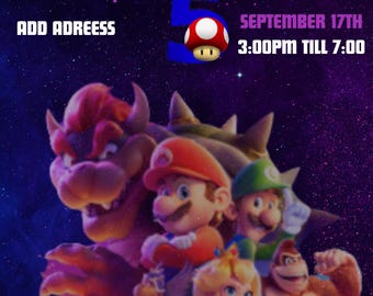 Super Mario Birthday Card
