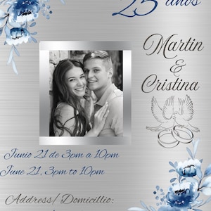 Tarjeta de invitación del 25.º aniversario
