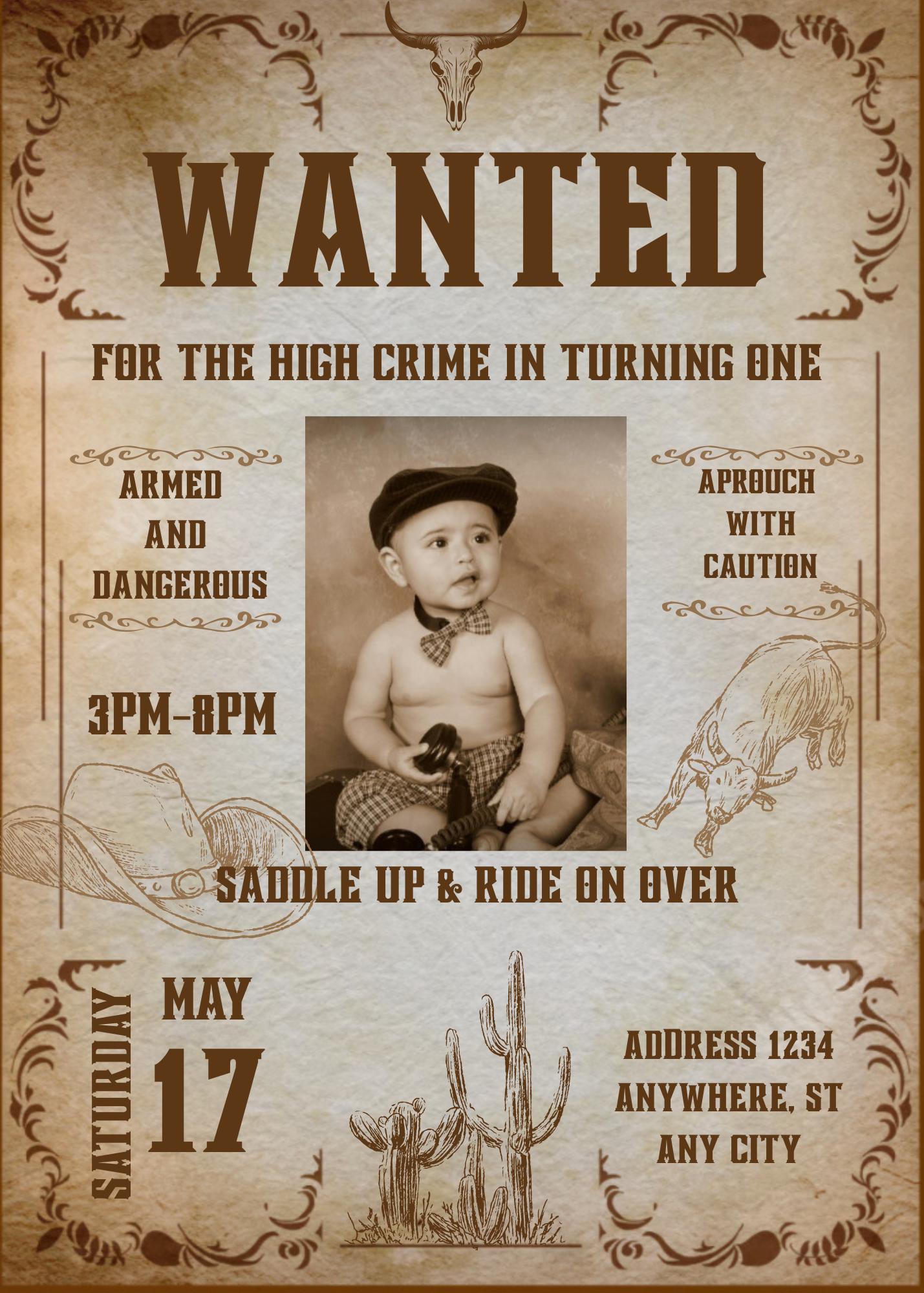Western Birthday Card