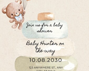 Cute Baby Shower Invitation Card