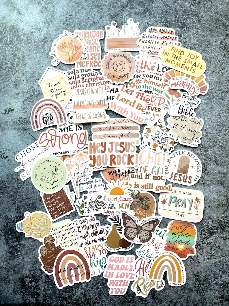 Christian Faith Stickers Pack 50pcs Bible Verse & Inspirational ...