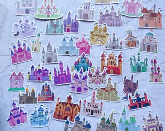 41-delige sprookjeskasteelstickers | Stickerpakket Princess Fantasy Kingdom | Scrapbooken, dagboeken bijhouden, planner en knutselwerkjes
