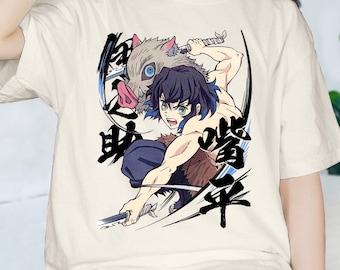 Hashibira Inosuke Anime Shirt, Comfort Colors Inosuke Anime Gift Men and Women T-shirt