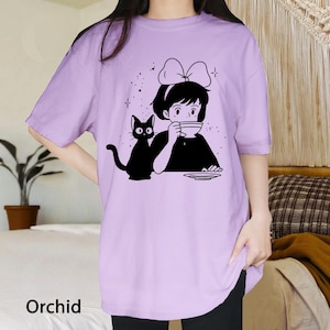 Kikis Lieferservice Skizze T-Shirt, Studio Ghibli Shirt, Ghibli Shirt, Hayao Miyazaki, Studio Ghibli Geschenk, Cartoon T-Shirt