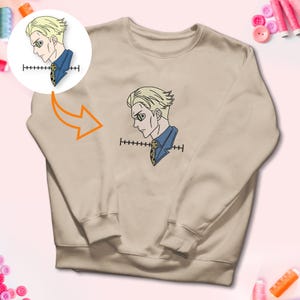 Anime Nanami Kento Embroidered Sweatshirt Kento Nanami JJK Anime Manga Gift
