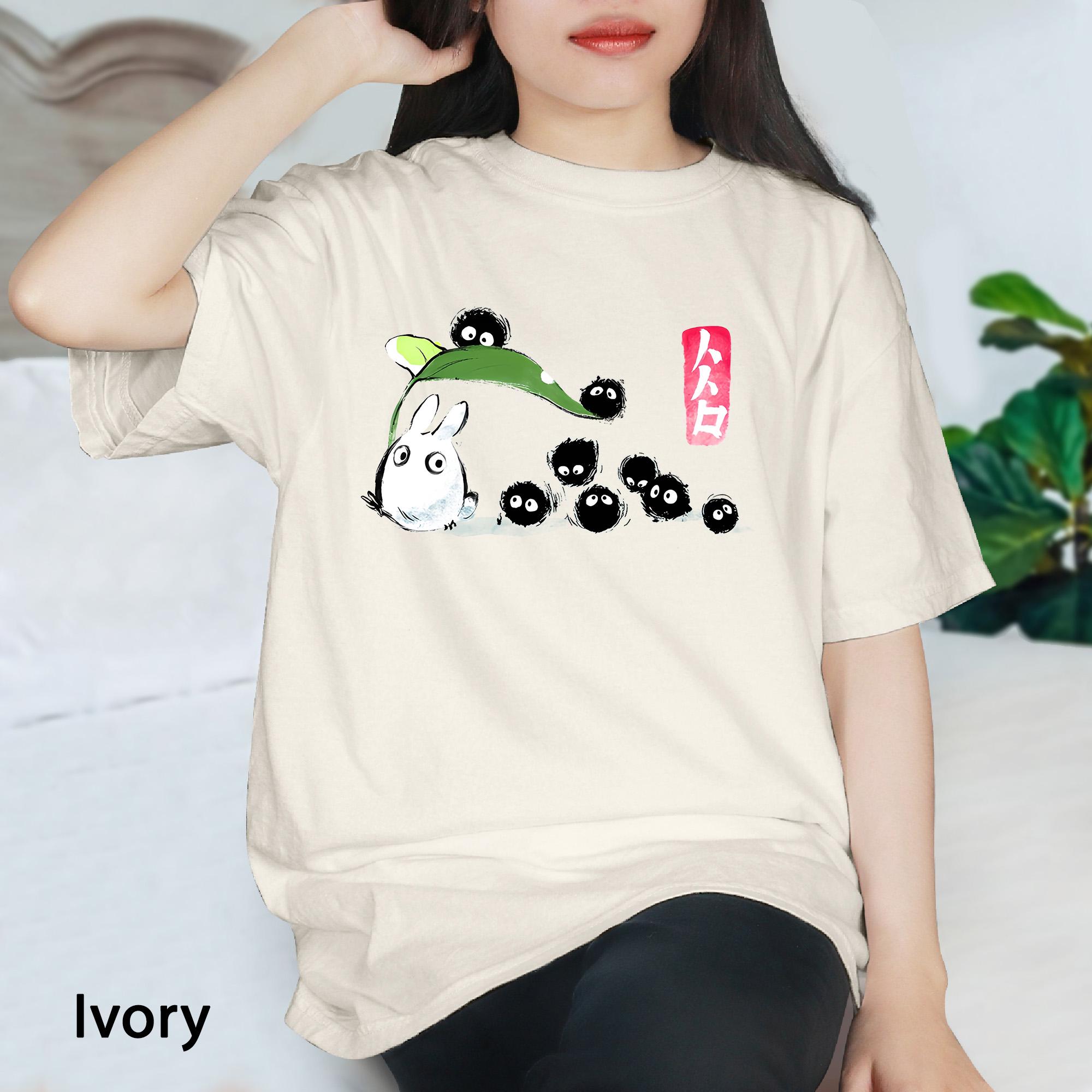 My Neighbor Totoro Spirited Ink Shirt, Susuwatari Shirt, Studio Ghibli Shirt, Totoro Anime Shirt, Ghibli Gift for Fans