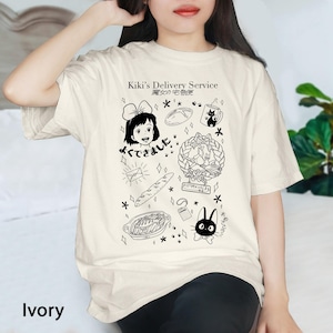 Kikis Delivery Service T-Shirt, Kiki Shirt, Studio Ghibli T-Shirt, Ghibli Shirt, Hayao Miyazaki, Studio Ghibli Gift, Cartoon T-Shirt