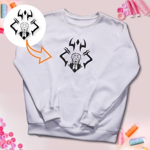 Ryomen Sukuna Eyes Anime Embroidered Sweatshirt Sukuna EMB JJK Anime Manga Gift Tee