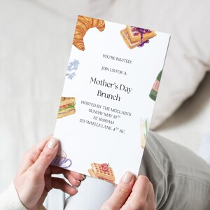d'invitation pour le brunch de la fête des mères | Modèle modifiable | Invitation personnalisée imprimable pour les mamans | Offrir un cadeau aux femmes de notre vie | Bricolage