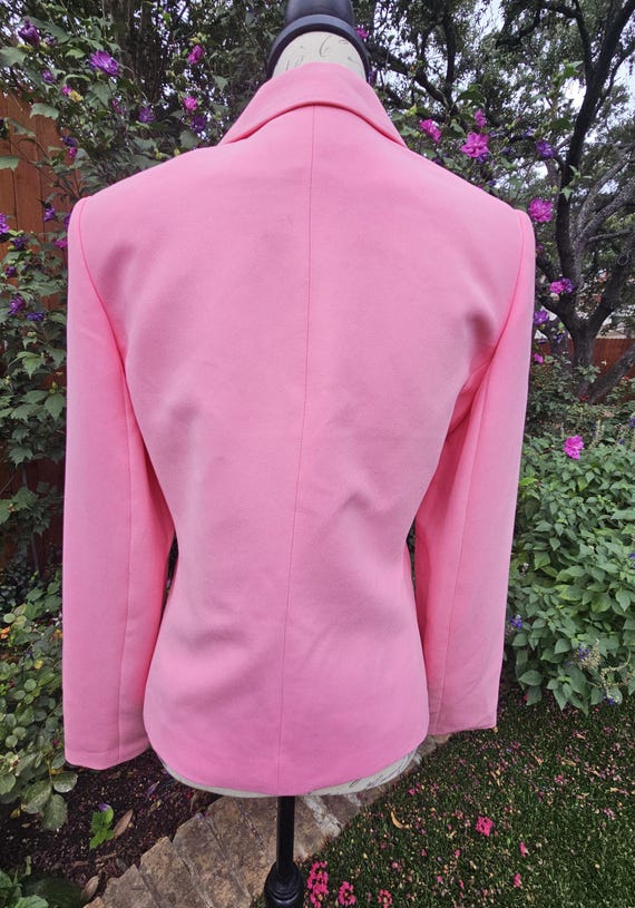 Casual Corner Pink Button Down Lined Jacket Size 4 - image 3