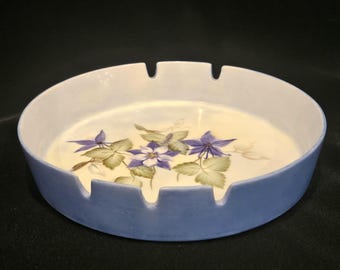 Vintage Hand Painted Floral Ashtray