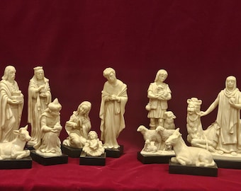 Vintage Bianchi 11 Piece Nativity Set