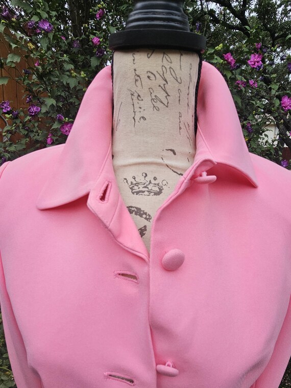 Casual Corner Pink Button Down Lined Jacket Size 4 - image 7