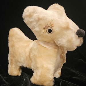 1950s Columbia Toy Products Plush Terrier Dog