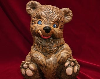 Vintage 1950s Gilner White Polar Bear W/ Red Lips & Paws Hand
