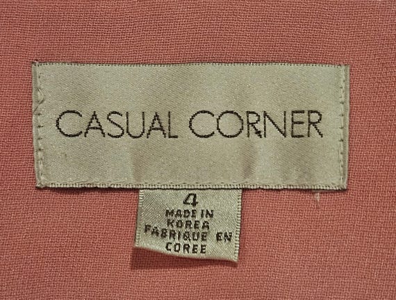Casual Corner Pink Button Down Lined Jacket Size 4 - image 6