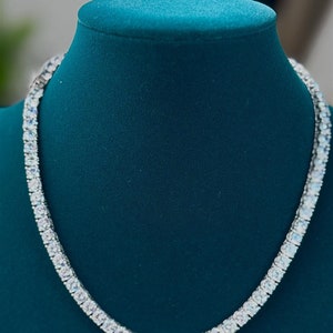 5mm Iced Tennis Chain – 925 Silver with CZ Diamonds-gift for her -unisex -iced out