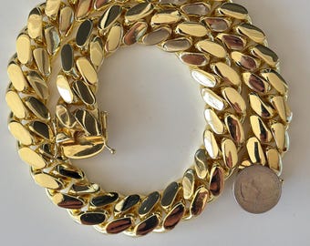 Zara Chunky Cuban Link Chain Belt, Gold Tone, 42\