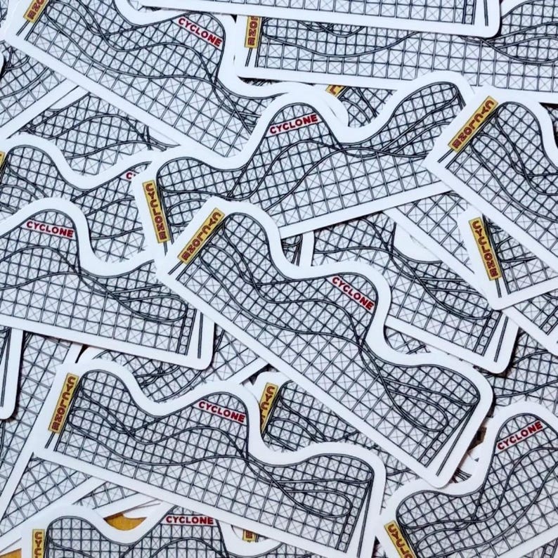 Coney Island Cyclone Sticker - Etsy