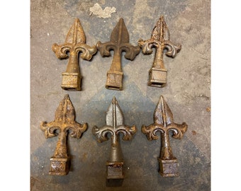 Cast Iron Boy-Scout Fleur Fence Topper - 5/8" Ornamental Finial For Gates & Fences - Welding Required