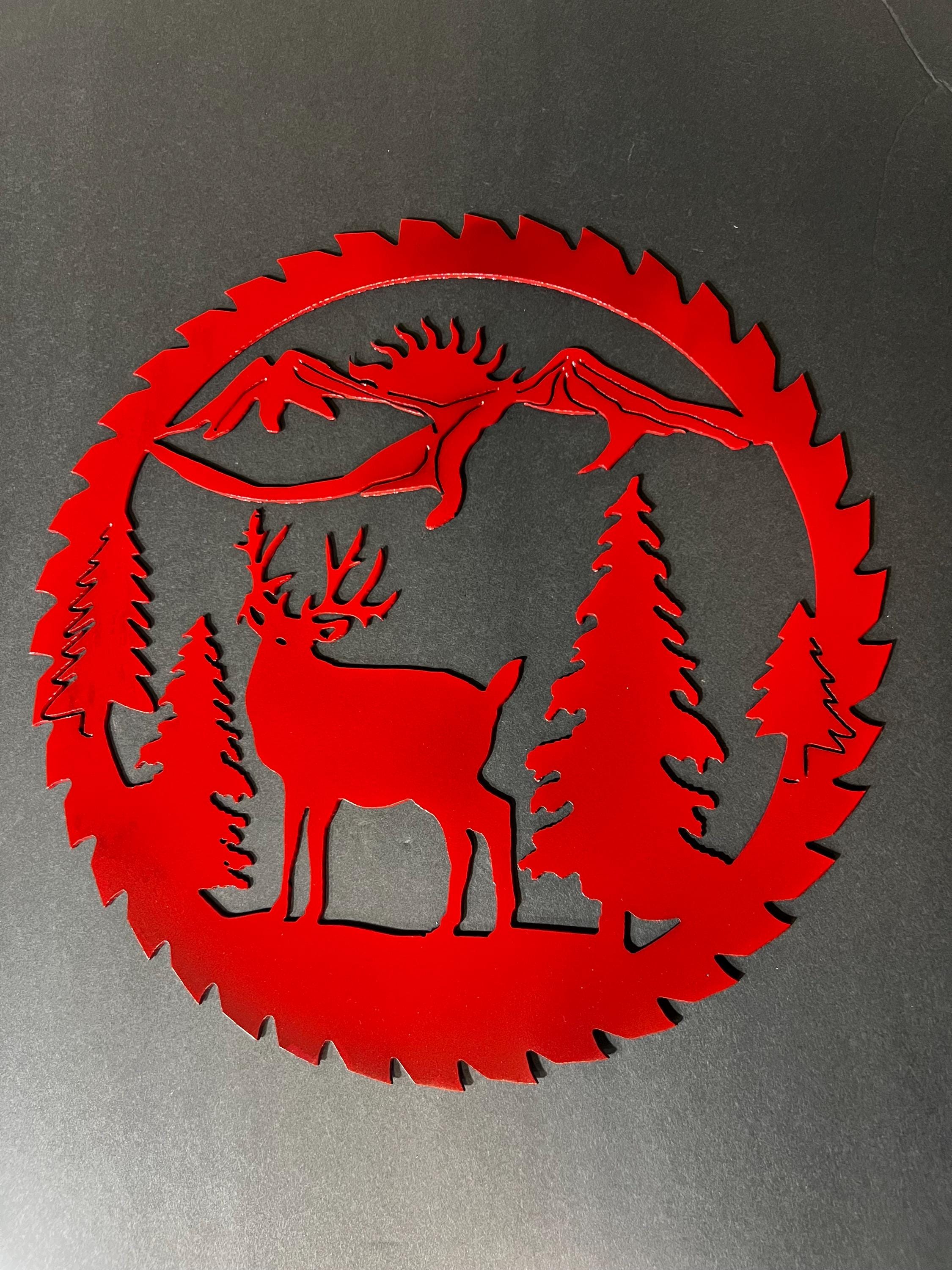 Wildlife Sawblade Sign: Rustic Cabin Decor, Metal Art - Etsy