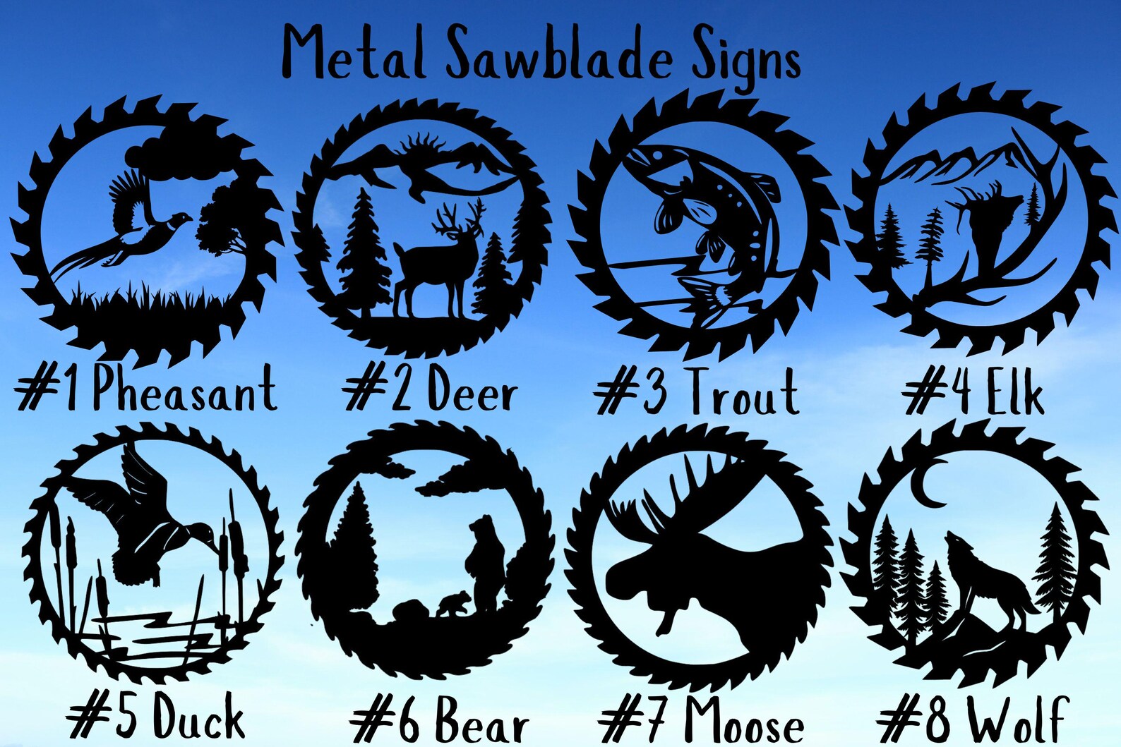 Wildlife Sawblade Sign: Rustic Cabin Decor, Metal Art - Etsy