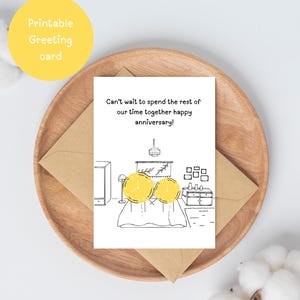 Afdrukbare jubileumkaart, jubileumkaart vrouw, speciale kaart, voor haar voor hem, jubileum, digitale download 5 x 7 wenskaarten