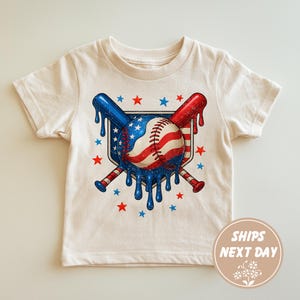 Baseball Drip Shirt for Kids, Boy Birthday Baseball Shirt, Baseball Drip Shirt, Ice Cream Drip Toddler Tee,Youth Sports Team Gift