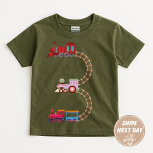 Three Train Toddler T-shirt, Vintage Steam Train Kids Retro TShirt, Classic Locomotive Shirt, Toddler & Youth Tee, Little Train Fans Kids