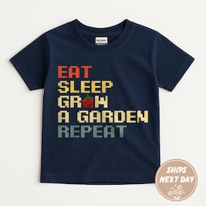 Grow a Garden Shirt, Eat Sleep Grow A Garden Repeat Shirt, Pixel Game Tee, Gardening Gift, Building Block Gaming Shirt, Gamer Roblox Shirt