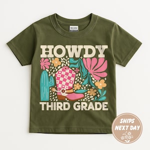 Howdy Third Grade Teacher Shirt 3rd Grade Teacher Shirt Western Teacher Shirt 3rd Grade Shirt Cowgirl Teacher Shirt Third Grade Team Shirts