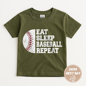 Eat Sleep Baseball Rapport Kinder Shirt, Baseball Kleinkind Shirt, Baseball Jugend Shirt, Baseball Liebhaber, Baseball Saison, Baseball Team Geschenk