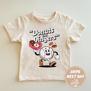 Donuts and Dingers Kids Shirt, Baseball Drip Toddler Shirt, Ice Cream Drip Youth Shirt, Baseball Ice Cream Shirt, Ice Cream Drip Tee
