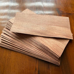 Rose Wood Veneer Sheets 4 pieces, 0.5x100x200mm Rose Sheets, Perfect for Modeling, Crafting, and Furniture Coating, Woodworking Supplies