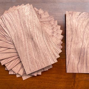 Walnut Wood Veneer Sheet 4 pieces. Thin Walnut Sheets, Perfect for Modeling, Crafting, and Furniture Coating. 0,5x100x200mm