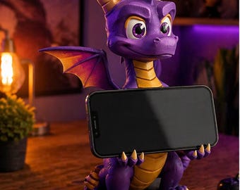 Dragon Phone Stand STL File, Game Controller Holder 3D Print, Fantasy Desk Organizer