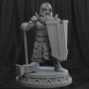 Warrior Dwarf 3D Print Stl File