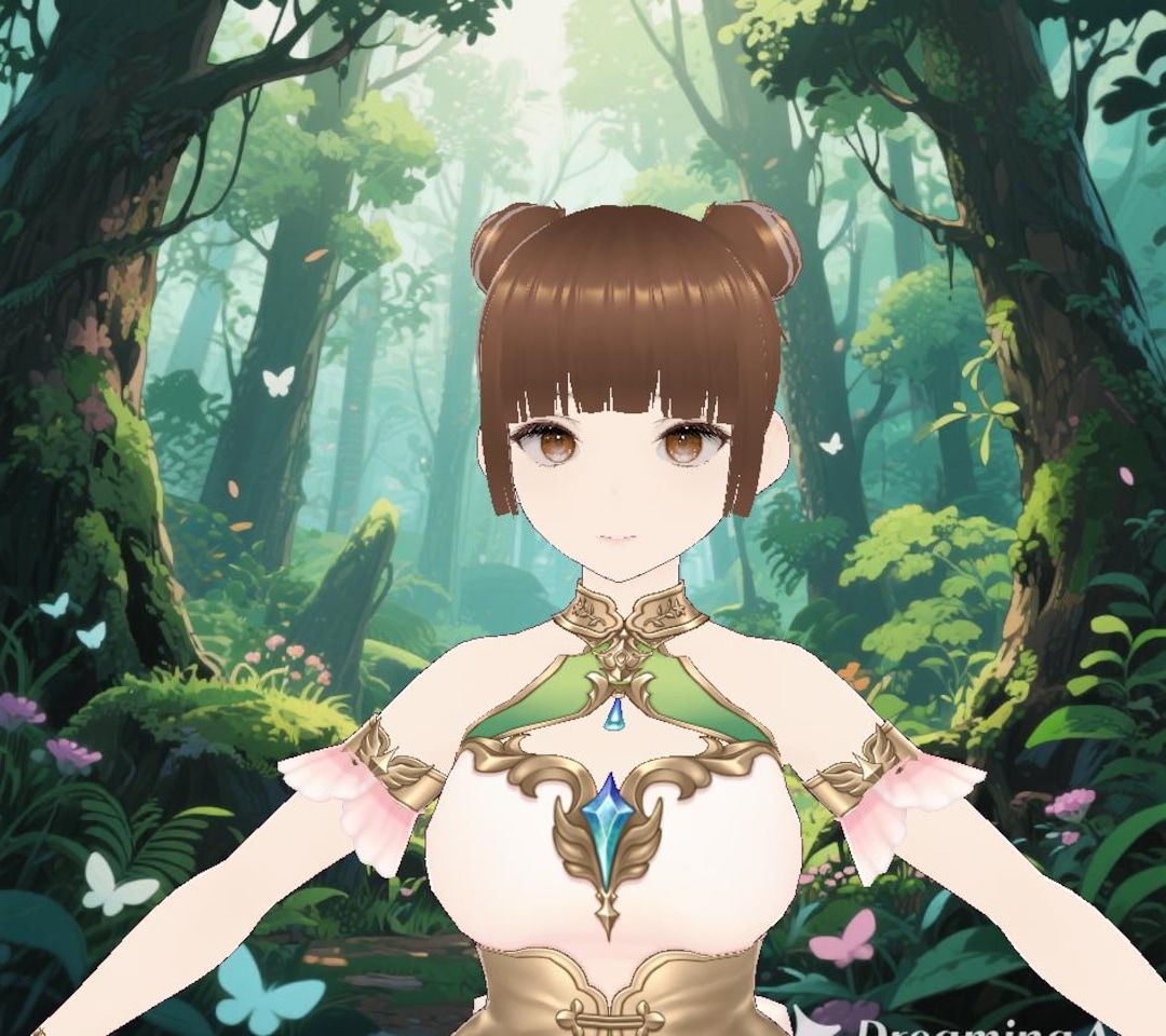 Custom Forest Girl Vtuber Model: Anime Style Design (VRM File) - Etsy