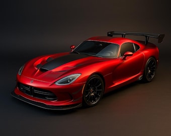 Supercar STL File: High Detail Race Car 3D Print Model