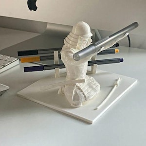 Pen Stand Samurai 3D Print Stl File