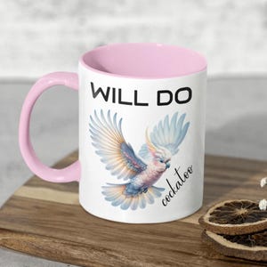 Whimsical Cockatoo Mug: Bird Lover Gift