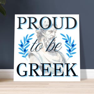 Greek Statue Poster: Ancient Greece Art, Heritage Pride