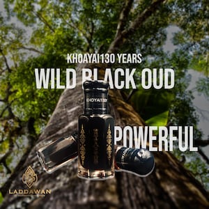 Wild Black Oud Khoayai 130years old tree powerful wild woody scented
