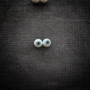 Blue-yellow Doll Eyes | 6-7 mm Spherical Shape for Art Doll Making & Baking