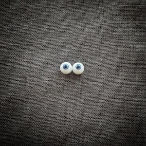 Blue Doll Eyes | 6-7 mm Spherical Shape for Art Doll Making & Baking