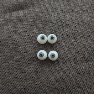 Blue Doll Eyes | 7-8 mm Spherical Shape for Art Doll Making & Baking